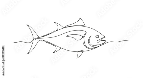 Tuna fish swimming in the ocean.