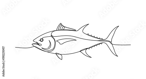 Tuna fish swimming in the ocean.