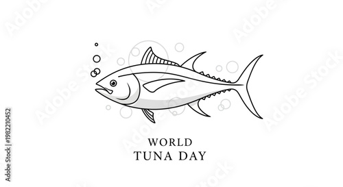 Tuna fish swimming in water.