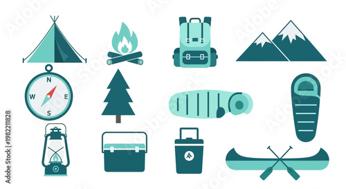 Camping gear and outdoor recreation objects.