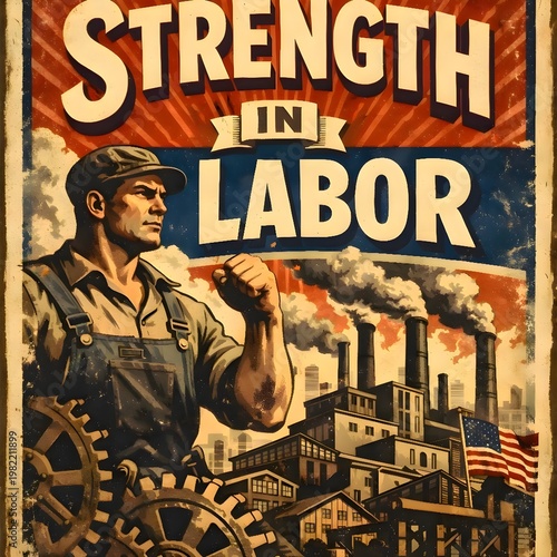 vintage poster with a retro poster