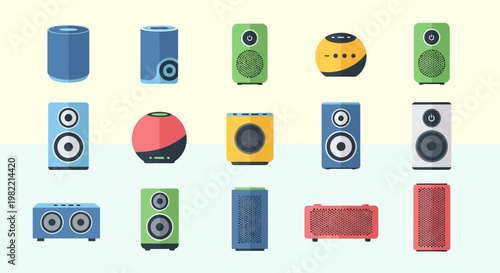 Collection of colorful Wi-Fi router icons showing various network devices and wireless internet.