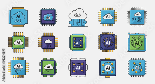 Collection of various projector icons