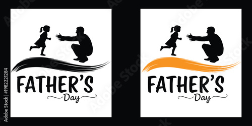 Father's day silhouette cards celebrating bonds and appreciation