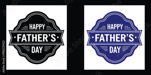 Father's day decorative frames black and blue designs for celebration