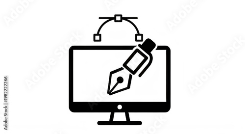 Graphic design tools, vector icons, computer illustration, digital art software