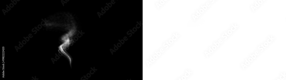 Fototapeta premium Abstract smoke, magical misty fog, cigarette smoke, Christmas, New Year, cloud black and transparent background