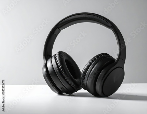 Modern black over ear headphones