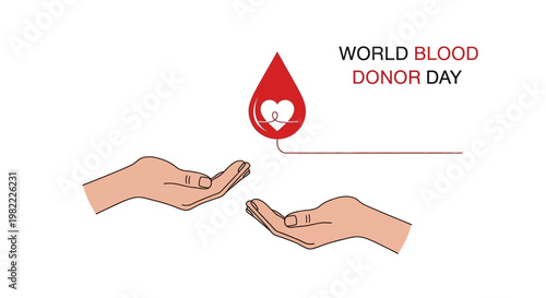 World Blood Donor Day, giving life with blood donation.