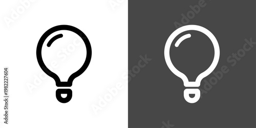 シンプルな電球のアイコン