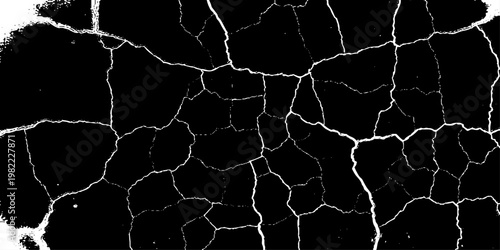  grunge texture of a cracked, weathered concrete wall in black and white monochrome. surface features intricate fracture patterns spreading organically across aged plaster.