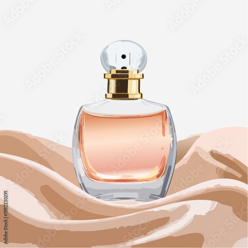 Parfüm und Seide im Luxus-Setting