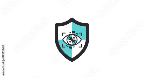 Shield icon with eye and camera.