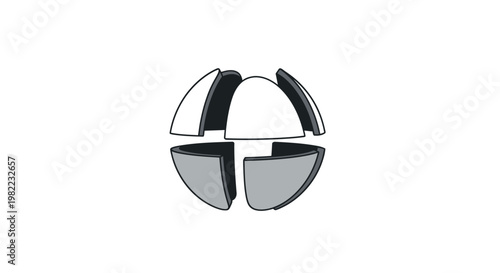 Split gray and black puzzle pieces.