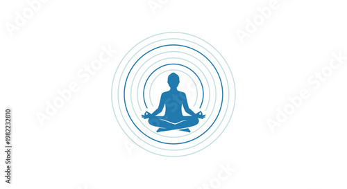 Meditation and yoga practice logo design.