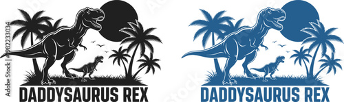 Fathers day gift ideas 'daddysaurus rex' dinosaur graphic perfect for dad papa or grandpa
