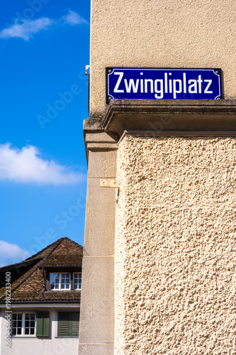 Zwingliplatz in Zurich, Switzerland
