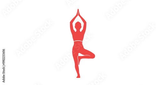 yoga pose silhouette fitness illustration.