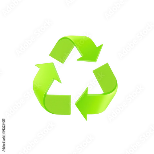 A green recycling symbol on a black background representing eco-friendliness