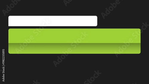 Minimalist Flat Lower Third Animation - Green and White Video Overlay