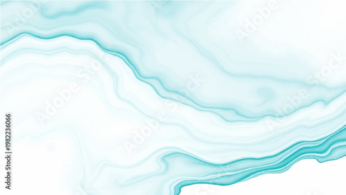 Vector A mesmerizing and abstract display of flowing turquoise and white hues, evoking a sense of tranquility. The design could be used as an elegant background.