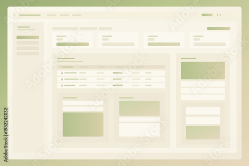 Insane premium SaaS command center background with nested tables status chips side insights and sage gradient product interface vector design