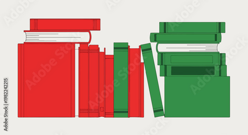 Colorful Books Stacked Together.