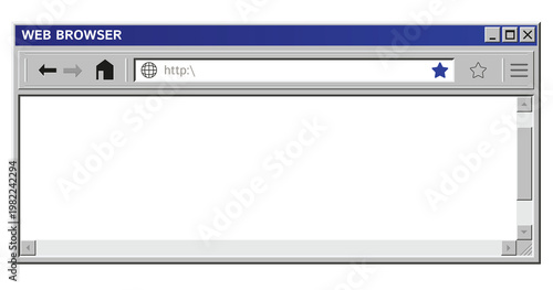 Foto PNG Retro 90s Computer UI Elements Web Browser Windows