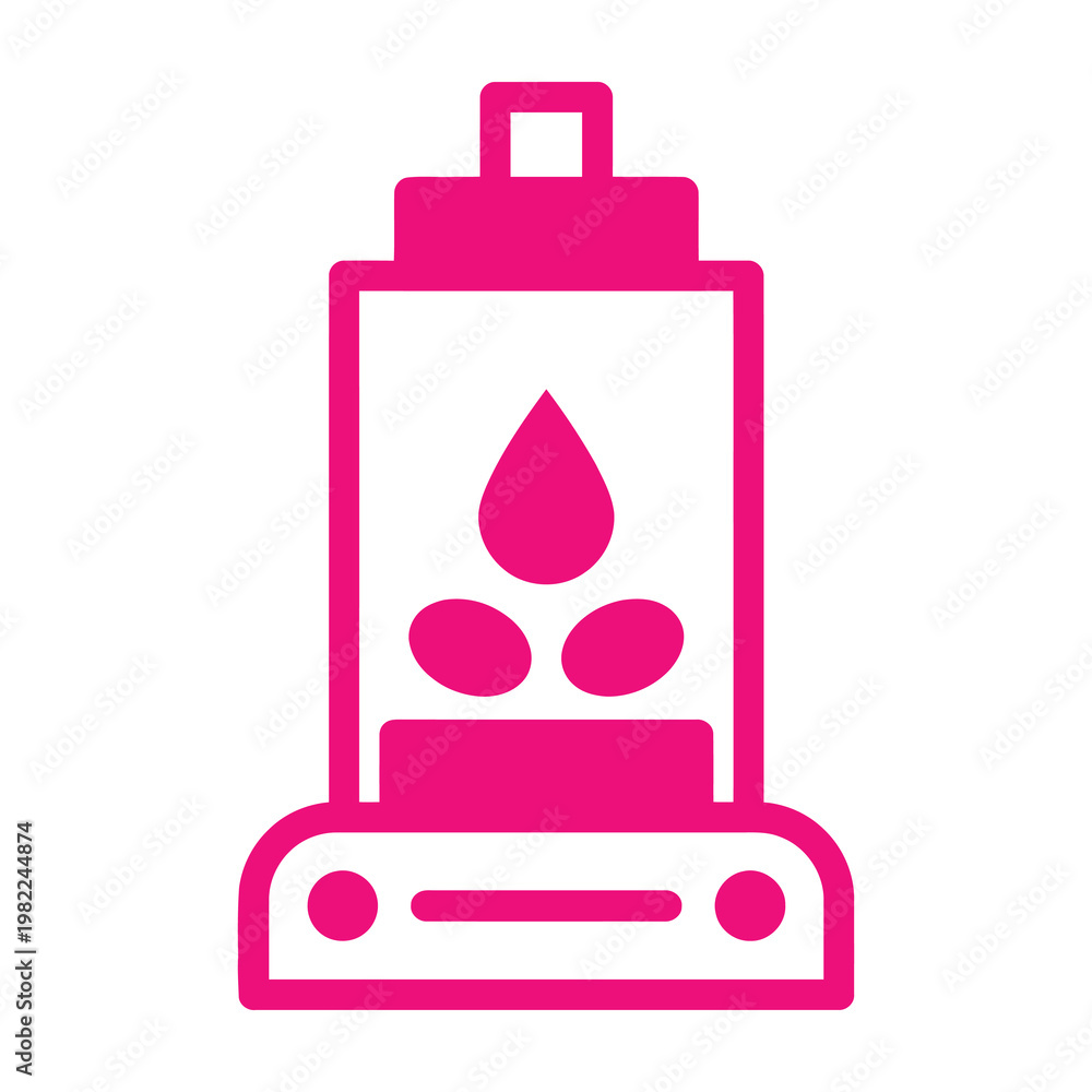 Fototapeta premium Pink Minimalist Perfume Bottle Icon Representing Beauty Cosmetic Skincare Fragrance Product Design