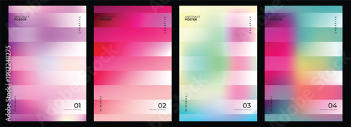 Abstract poster gradient template creative minimal modern design for background cover web presentation brochures banners