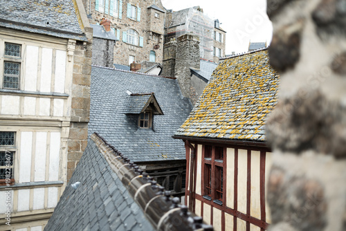 Mont-Saint-Michel, Normandie, France inside the castle,