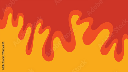 Vibrant orange and red flame design element for graphic projects