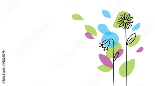 A Simple illustration of flower. This simple illustration brings a touch of natural beauty to the design