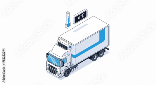 Isometric Refrigerated Truck for Cold Chain Logistics and Temperature Controlled Transport with Digital Monitoring