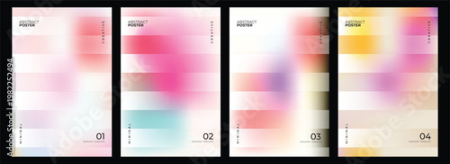 Abstract poster gradient template creative minimal modern design for background cover web presentation brochures banners