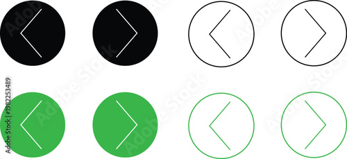 Various colored circular arrow icons for navigation and direction  simple design elements