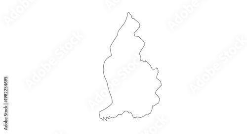 A simple black outline depicts the geographical shape of lesotho a landlocked country high quality professional