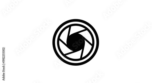 Camera shutter icon isolated on white background for photography concepts