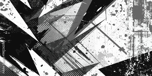 Abstract grunge metal texture background featuring an industrial engineering blueprint sketch of an urban city building frame with 3d architectural design lines and a construction concept shape