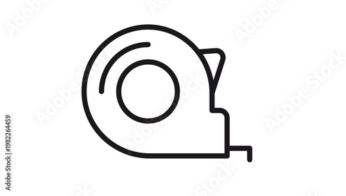 Foto Retractable tape measure vector icon