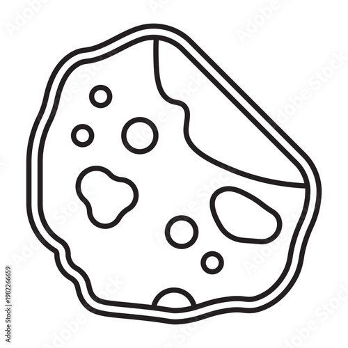 Bread (roti) Vector Line Icon Design