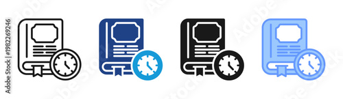 Certificate icon set multiple style collection