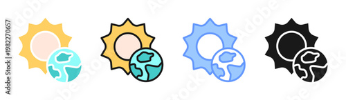 Global Education icon set multiple style collection