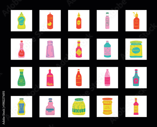 mayonnaise jar vector illustration, flat design