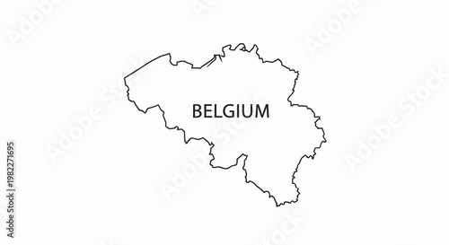 A grayscale outline of belgium with the country s name prominently displayed within its borders