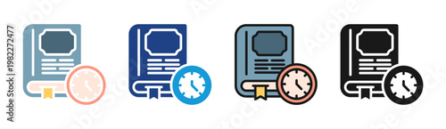 Certificate icon set multiple style collection