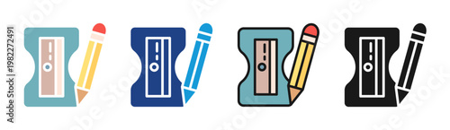 Sharpener icon set multiple style collection