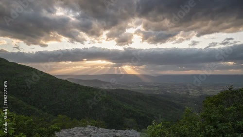 Shenandoah Sunset Time Lapse During Summer Evening