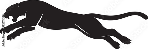 vector silhouette of a panthar
