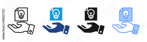 Idea Submission icon set multiple style collection
